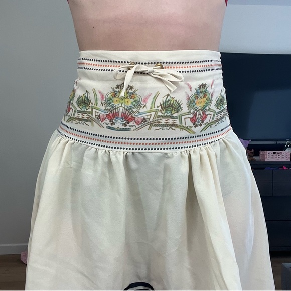 Boho Cream High Low Skirt - Picture 4 of 5